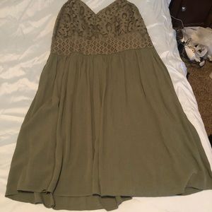 Olive lace Sundress. XL. Never worn.